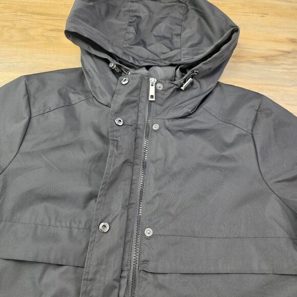 🩵NWT Black Anorak Lightweight Hooded Rain Jacket Large - Picture 7 of 14